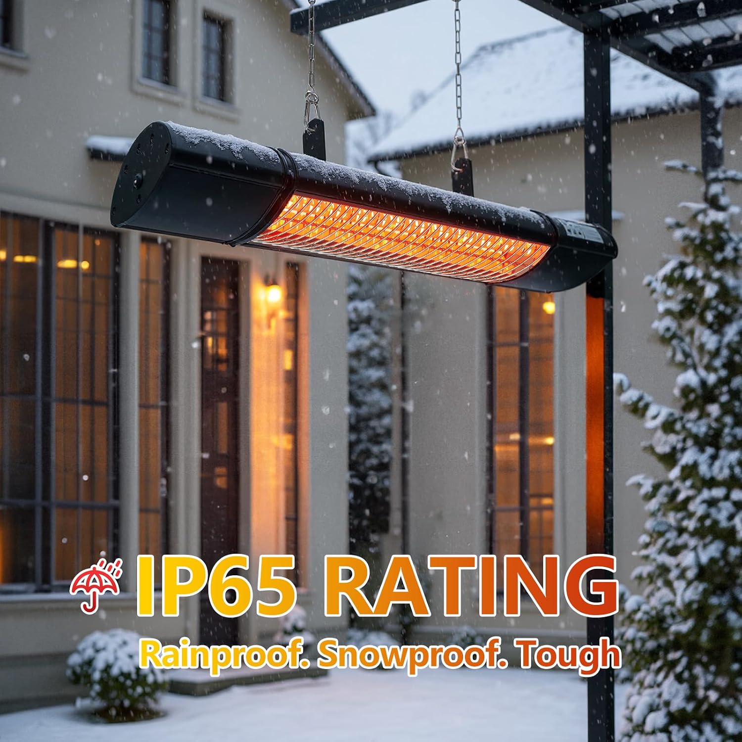 Hanging Patio Heater, Outdoor Electric Heater, Wall Mounted & Ceiling Infrared Garage Heater for Outdoor/Indoor Use