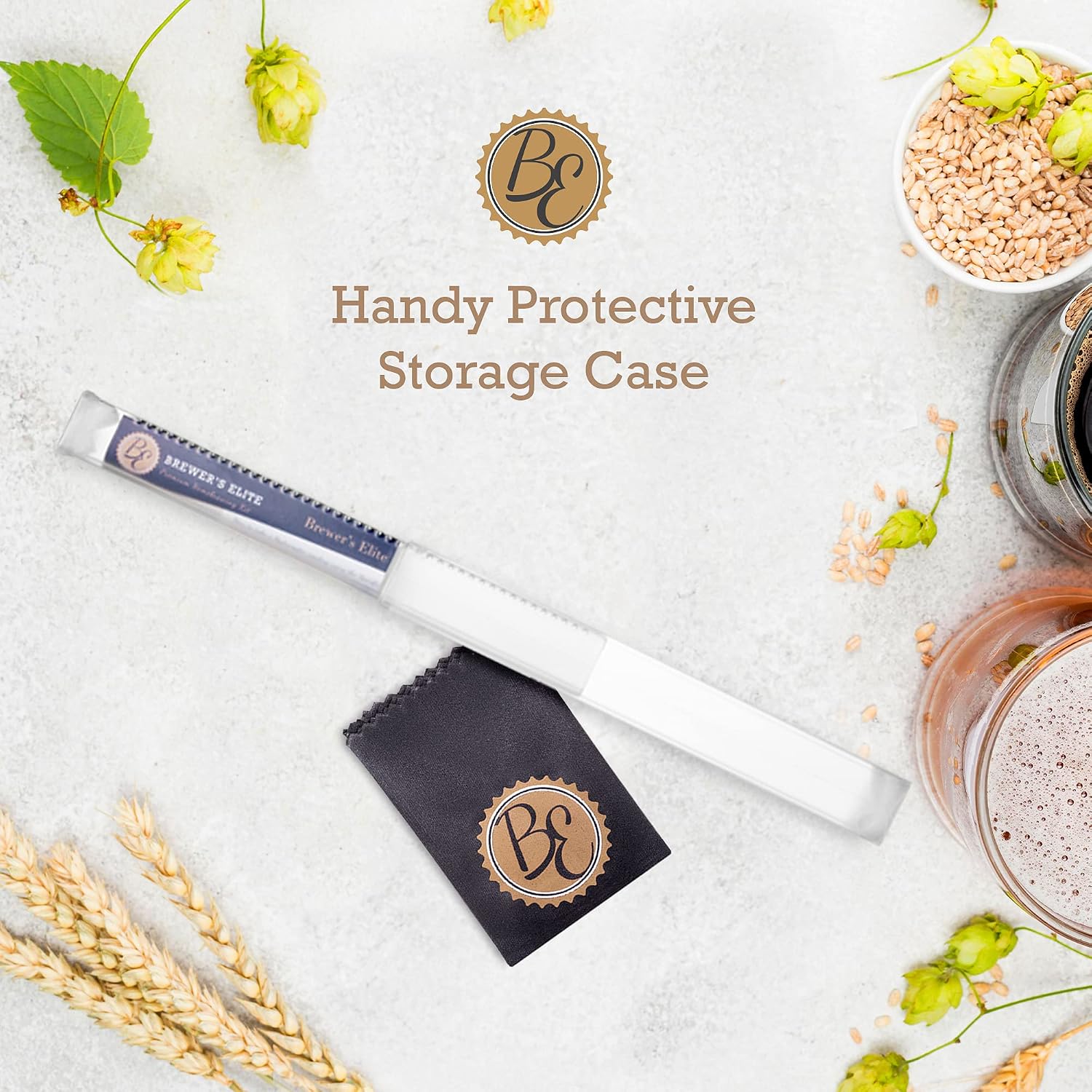 Hydrometer & Plastic Test Jar - for Home Brew Beer, Wine, Mead and Kombucha - Deluxe Triple Scale Set, Hardcase and
