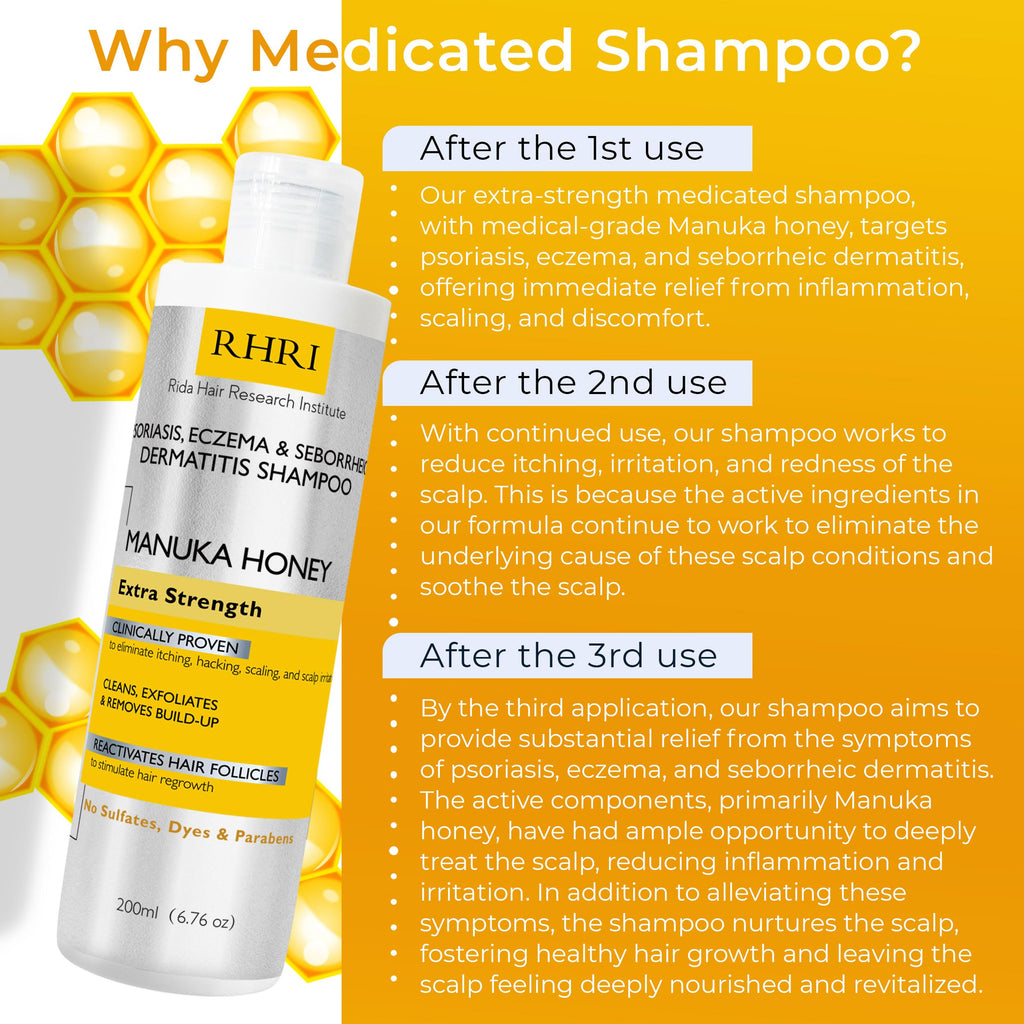 RHRI Psoriasis Shampoo with Salicylic Acid 3% for Seborrheic Dermatitis