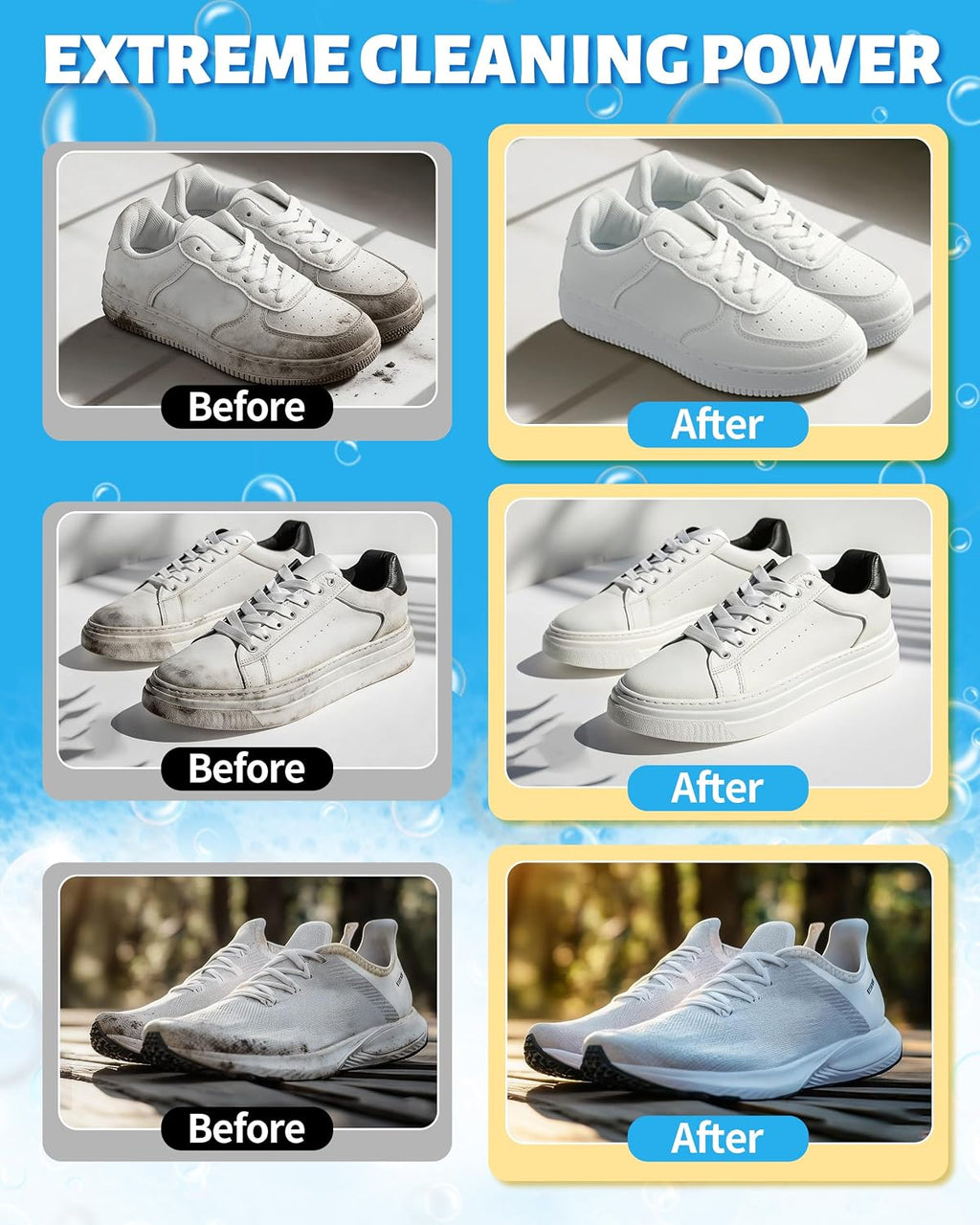 Shoe Cleaner, Sneaker Cleaner Kit with Brush and Towel, Deep Clean Shoe Cleaning Kit for White Shoes