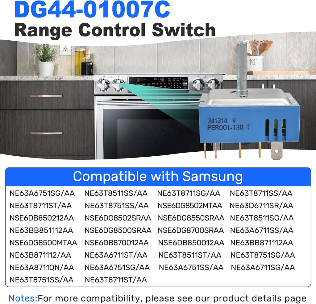 DG44-01007C PER001-13D Dual Infinite Switch Compatible With Samsung Range