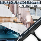 10" Shower Squeegee for Glass Doors & Windows with 2 Hooks, Black