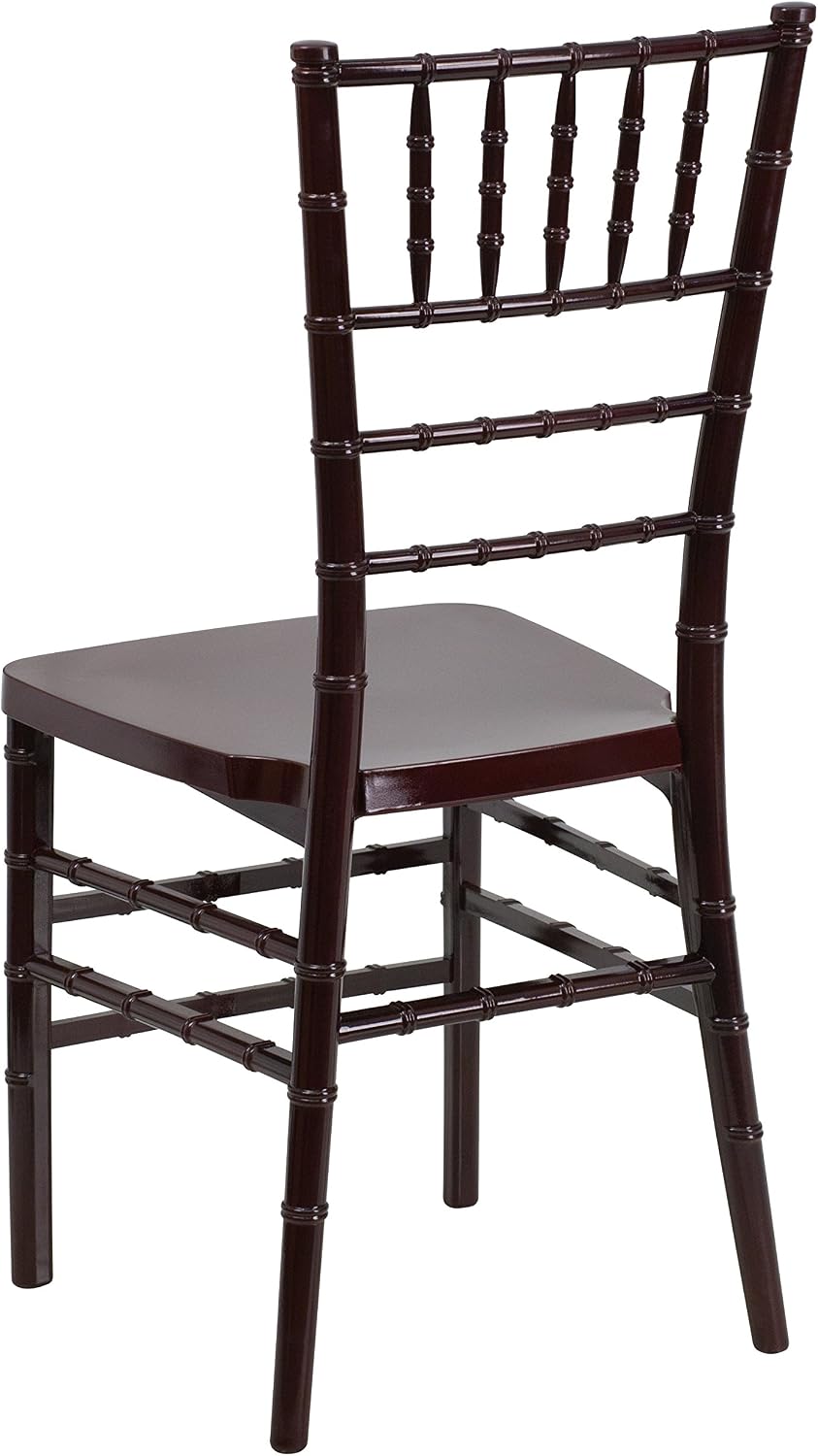 HERCULES PREMIUM Series Mahogany Resin Stacking Chiavari Chair