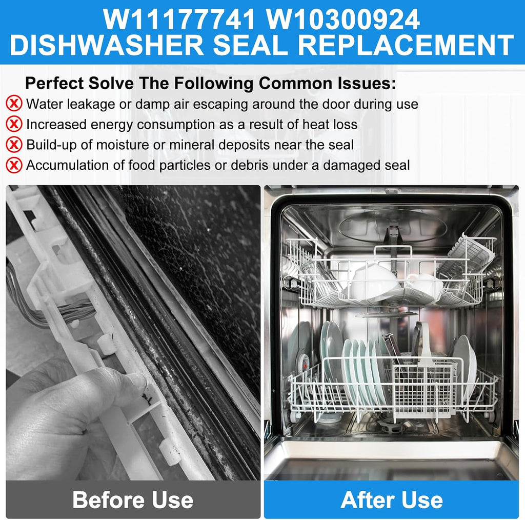 W11177741 Dishwasher Door Seal for Whirlpool Kitchenaid Dishwasher Part