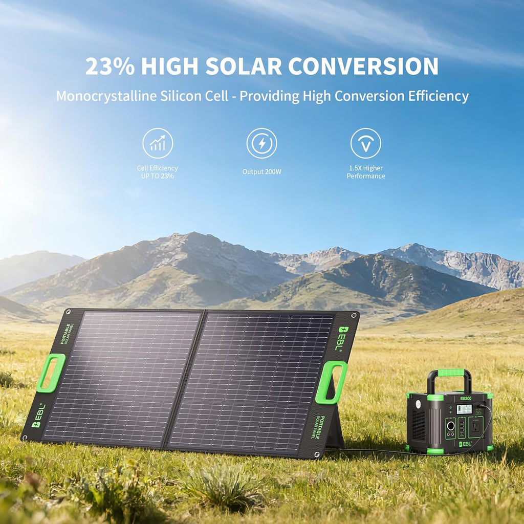 100W Portable Solar Panel for Power Station, IP65 Waterproof Foldable | 18V Foldable Solar Charger for
