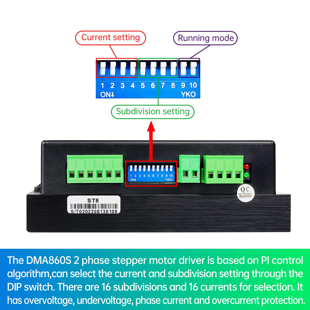 RATTMMOTOR DMA860S Stepper Motor Driver MAX 8.2A 128 Subdivision