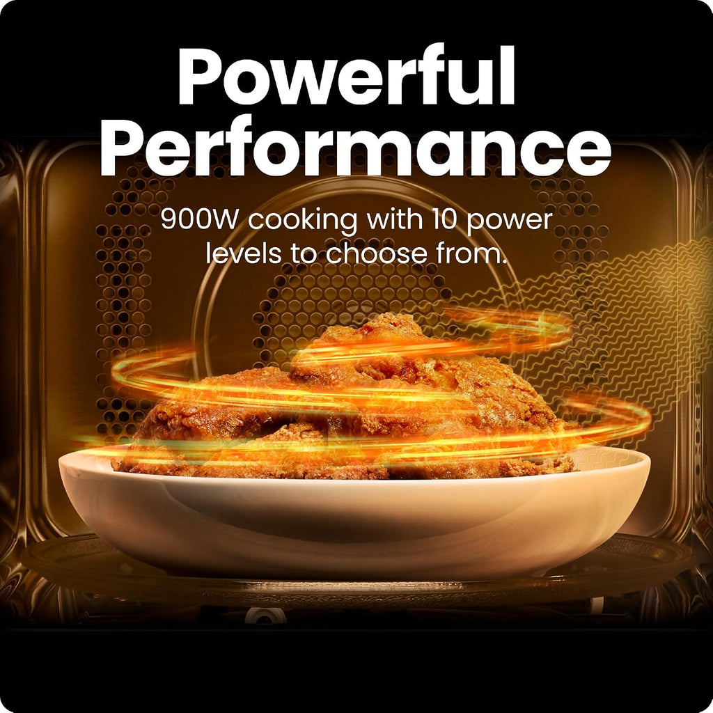 Countertop Microwave Oven 0.9 Cu. Ft. Digital Stainless Steel Microwave 900 Watt with 6 Presets, Eco Mode, Mute