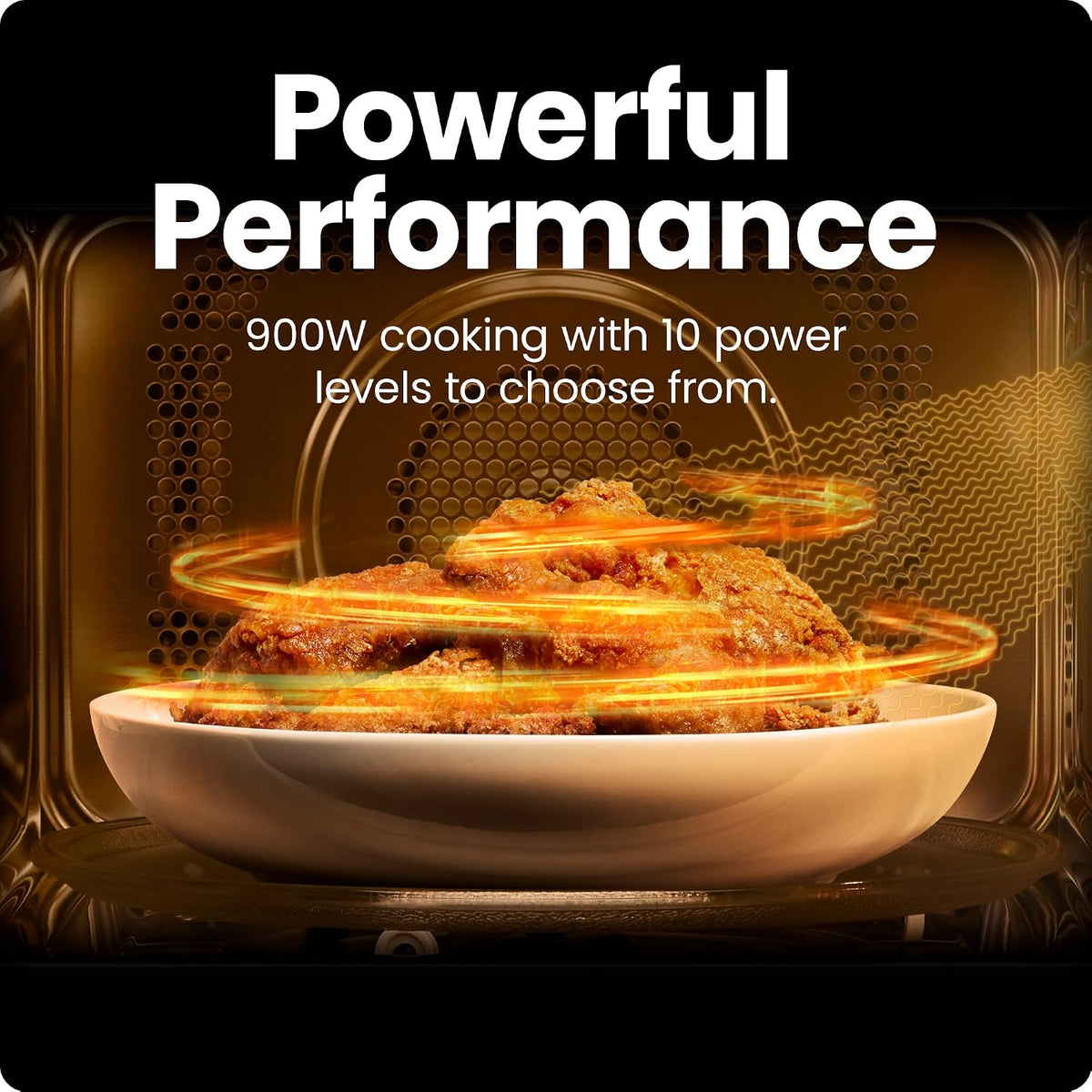 Countertop Microwave Oven 0.9 Cu. Ft. Digital Stainless Steel Microwave 900 Watt with 6 Presets, Eco Mode, Mute