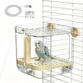 Automatic Bird Bath with Pump for Cage-Indoor Parakeet Bath Shower