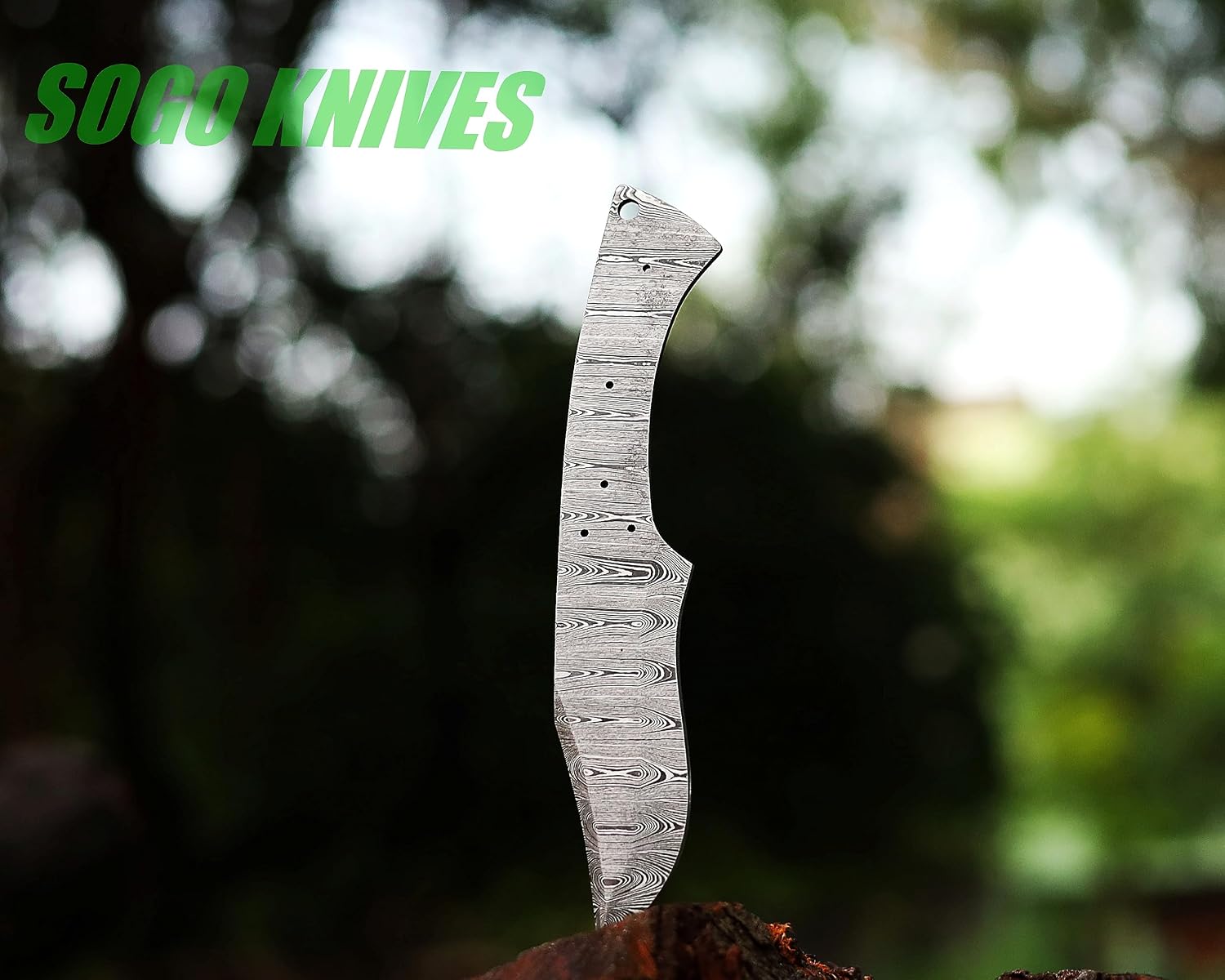 Damascus Knife Making Kit DIY Handmade Knife Kit Includes Knife Blank Knife Steel Blade, Pins, Knife with Sheath