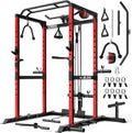 S21 Power Cage, Multi-Function Power Rack with Adjustable Cable Crossover System, 2000LBS Squat Rack for Home Gym