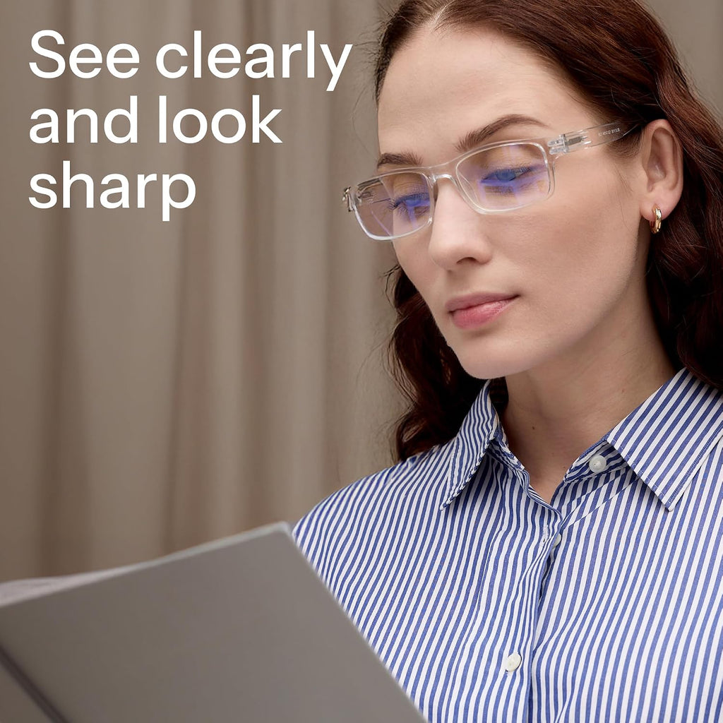 2.0 Professional Reading Glasses for Women for All Day - Computer Readers with Blue Light Protection - Value Pack