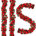 Artificial Red Rose Flower Garlands 10 PCS 82 FT for Backdrop