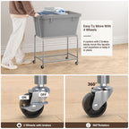 Rolling Laundry Hamper with Wheels, Removable Bag, Laundry Cart