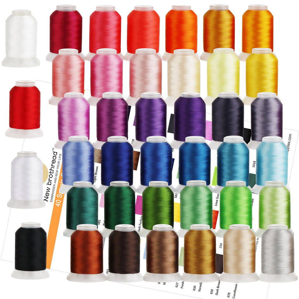 s 40 Colors 100% Polyester Machine Embroidery Thread 40WT