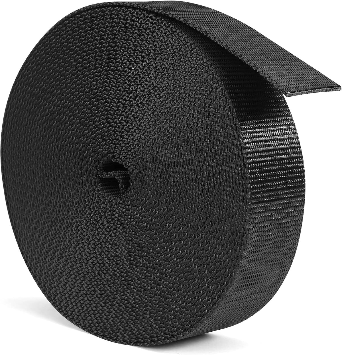 Webbing, Heavy Duty Webbing Straps, Extra Thick Strapping for Outdoor DIY Gear Repair, Black White