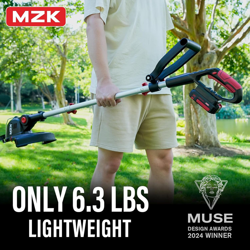 20V 12-Inch Cordless Weed Wacker, 8000 RPM, 4.0Ah Battery | Auto line feed trimmer with 8 spools for edging, grass