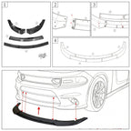 Front Bumper Lip Spoile for 2015-2023 Dodge Charger Accessories