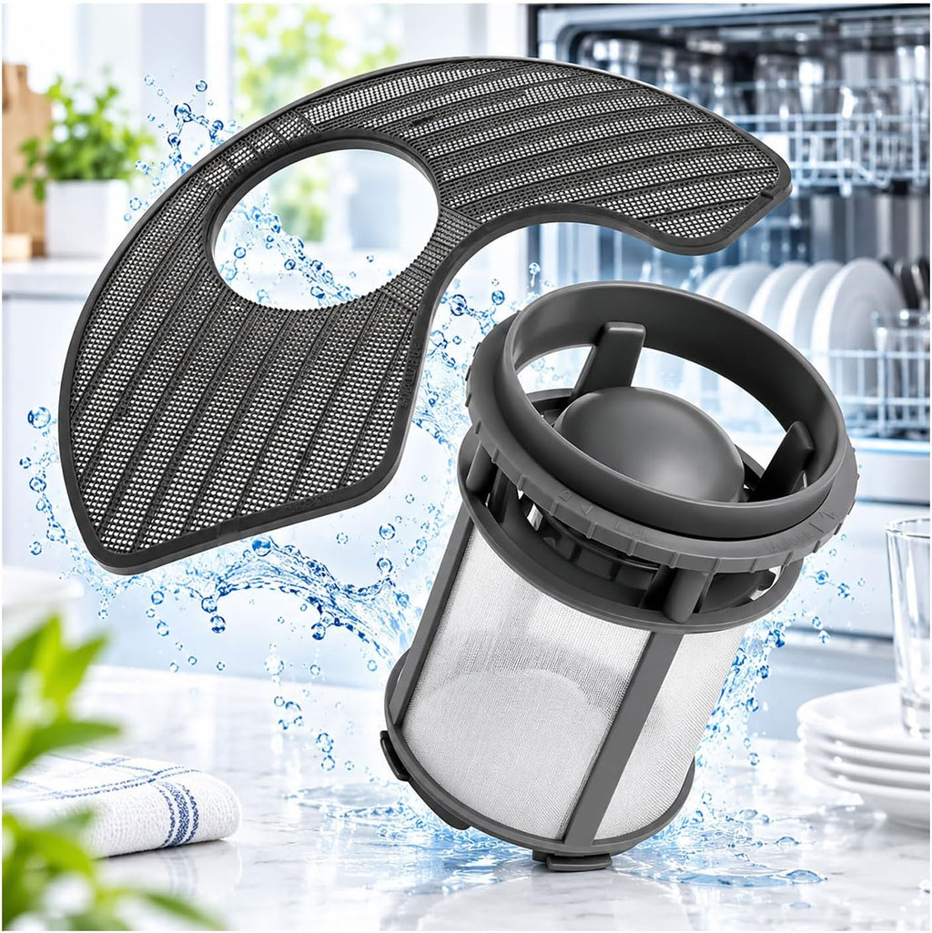 2 Pack Dishwasher Filter Kit for KitchenAid KDFE104HPS Dishwasher
