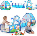 3 in 1 Kids Play Tent with Tunnel and Ball Pit for Boys Girls, Toddler Pop Up Playhouse Toy for Indoor Outdoor