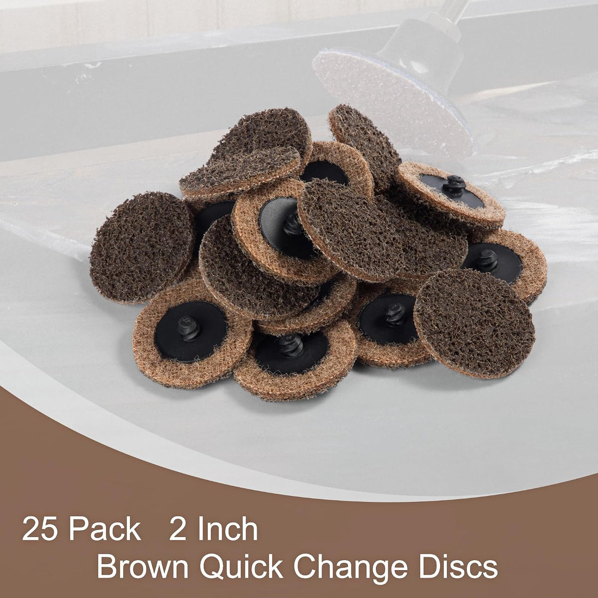 25 PCS Sanding Discs 2 Inch Coarse Quick Change Disc with 1/4" Shank