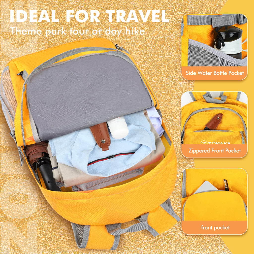 Lightweight Packable Backpack 30L, Foldable Travel Hiking Daypack