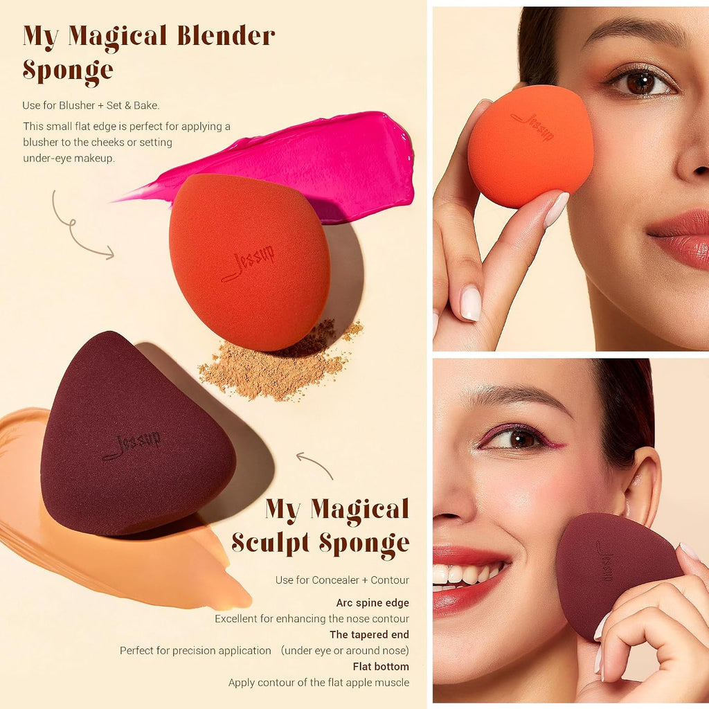 Makeup Brush Gift Set with Sponge for Foundation Contour Blush, T510