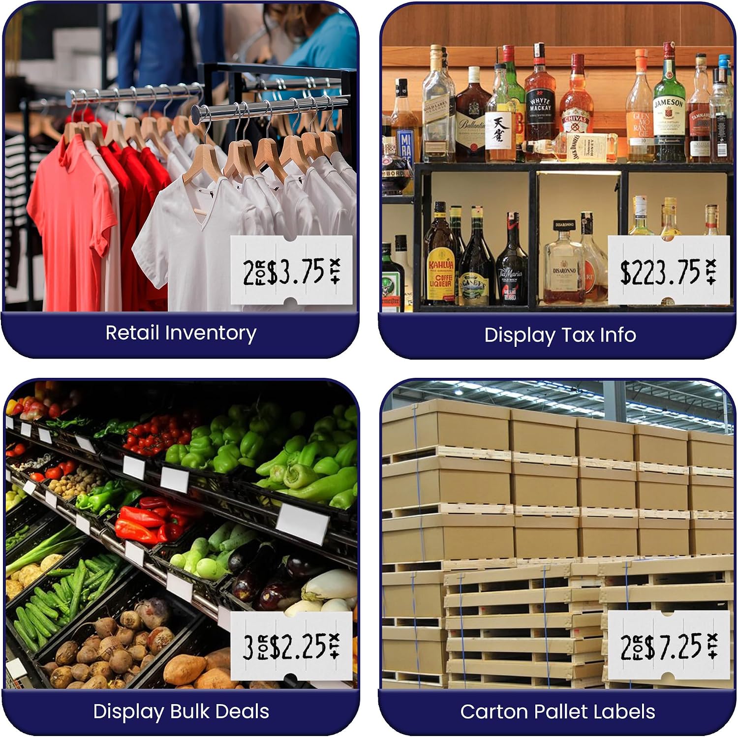 Price Gun 1-Line Kit with 5 White Label Rolls, Clip & Ink Rollers | Fast easy labeling; Clear readable prints;