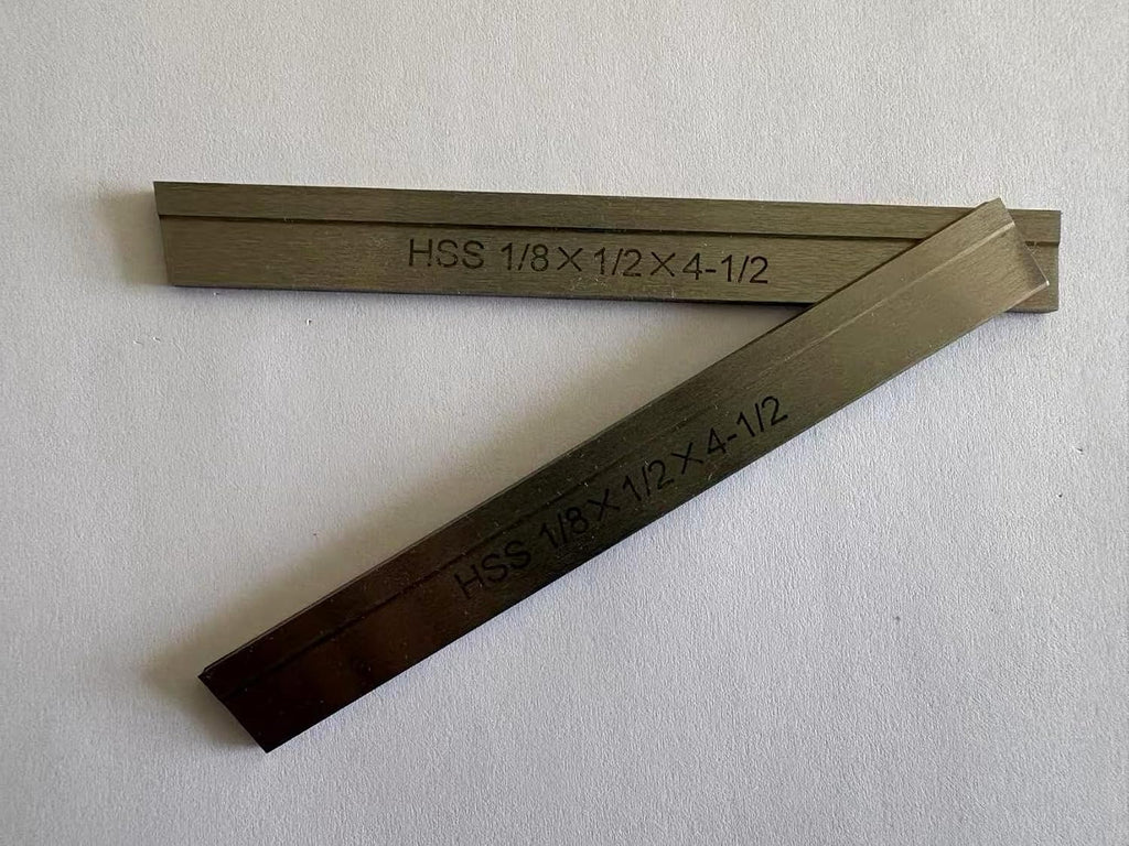 Set of 2 HSS 1/8" x 1/2" x 4-1/2" for Lathe Parting Cut Off Blade Parallel Style (1/8x1/2x4-1/2 M2)