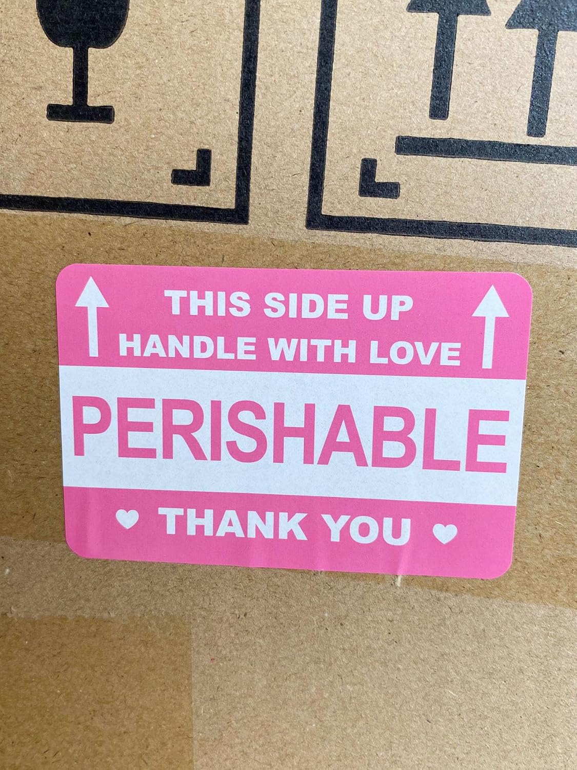 2"x3" 200 PCS Perishable This Side Up Handle with Love Labels Stickers Shipping Mailing Cartons Envelops Adhesive Labels