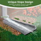 2 Pack Rubber Downspout Splash Block Rain Gutter Down Spout Drain Trays Gray