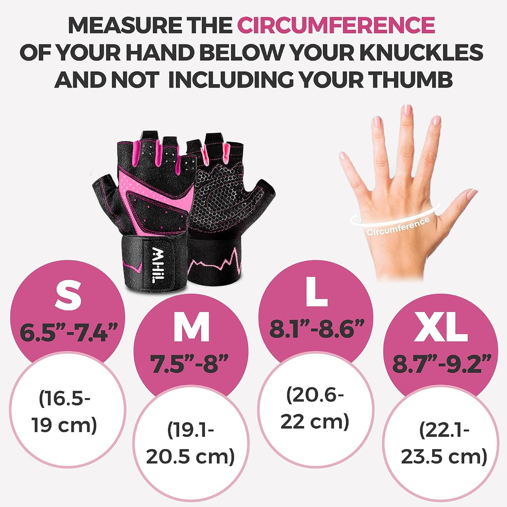 Workout Gloves for Women – Breathable Gym Gloves for Women with Palm Protection and Enhanced Grip – Padded Weight