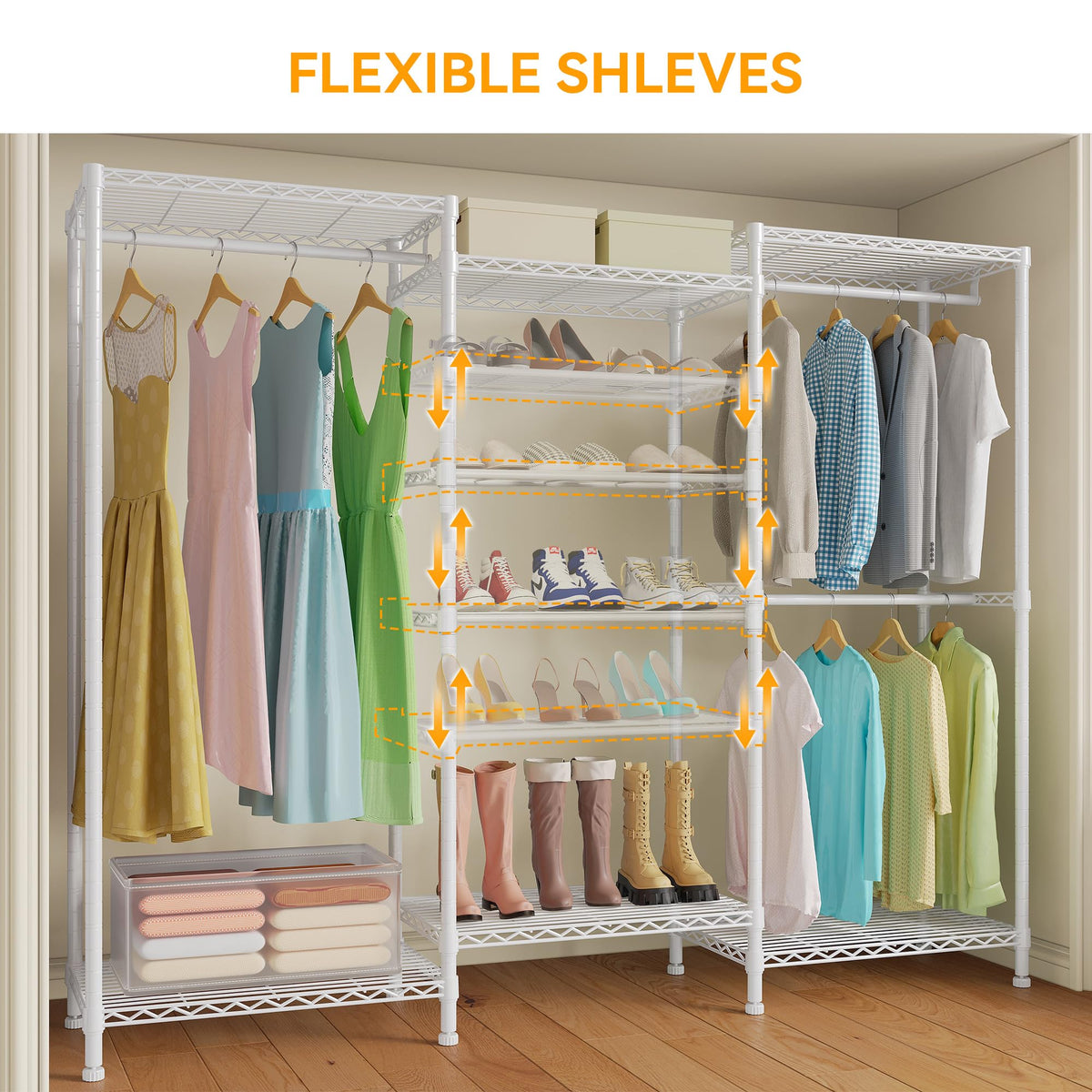 H12 Heavy Duty Clothes Rack, White