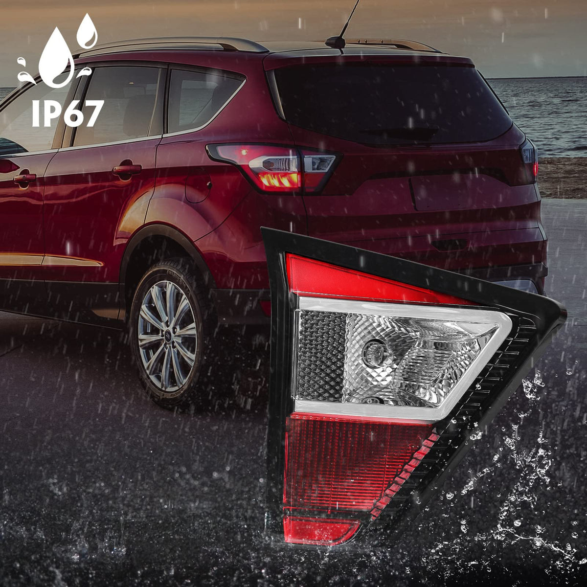 Taillight Assembly Compatible with Ford Escape 2017-2019 LH