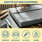 High Density Upholstery Foam Padding Thick 1"X24"X74" Gel Memory Foam
