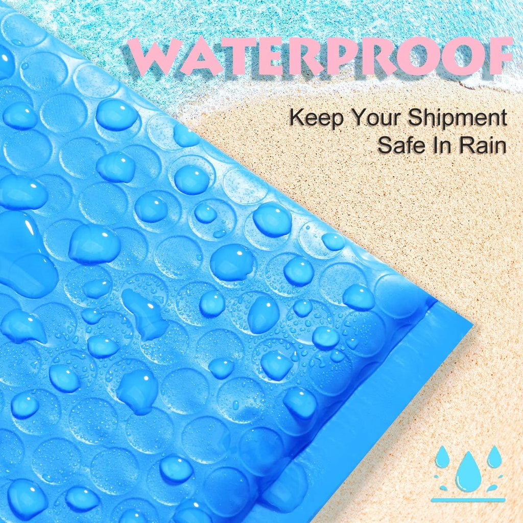 Bubble Mailers 10.5x16 Inch Blue 25 Pack Poly Padded Envelopes Large #5 Mailing Packages Opaque Packaging Postal Self
