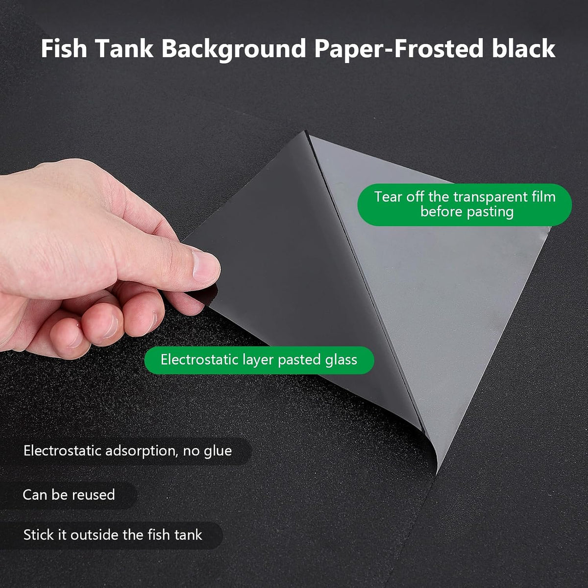 Aquarium Background Paper Decor Fish Tank Backdrop Wallpaper Electrostatic Adhesive, No Glue, Easy to Install