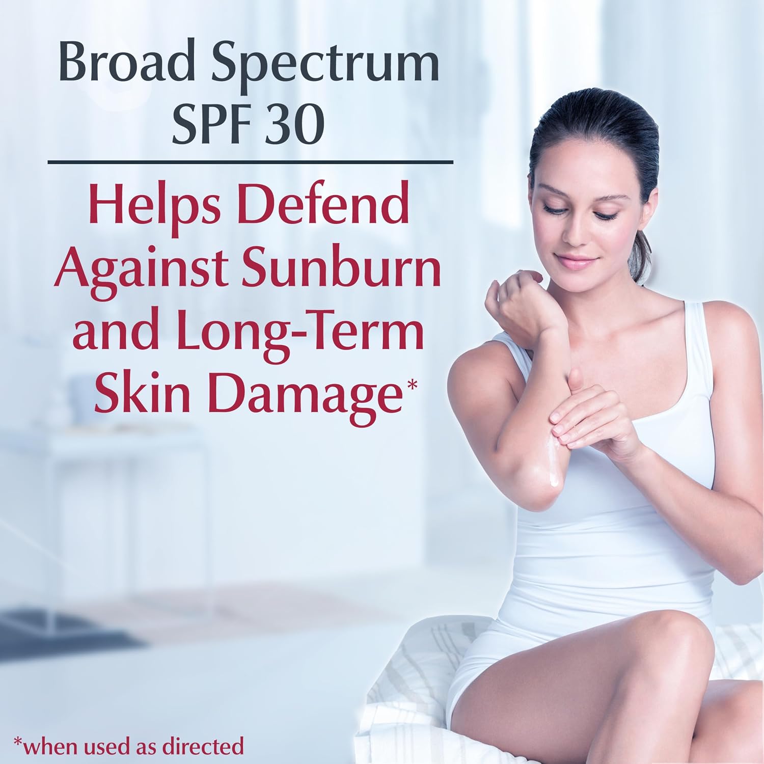 Daily Hydration Cream, Broad Spectrum SPF 30, 8 OZ | Body Cream with Glycerin and SPF 30 Sunscreen, 24-Hour Moisture