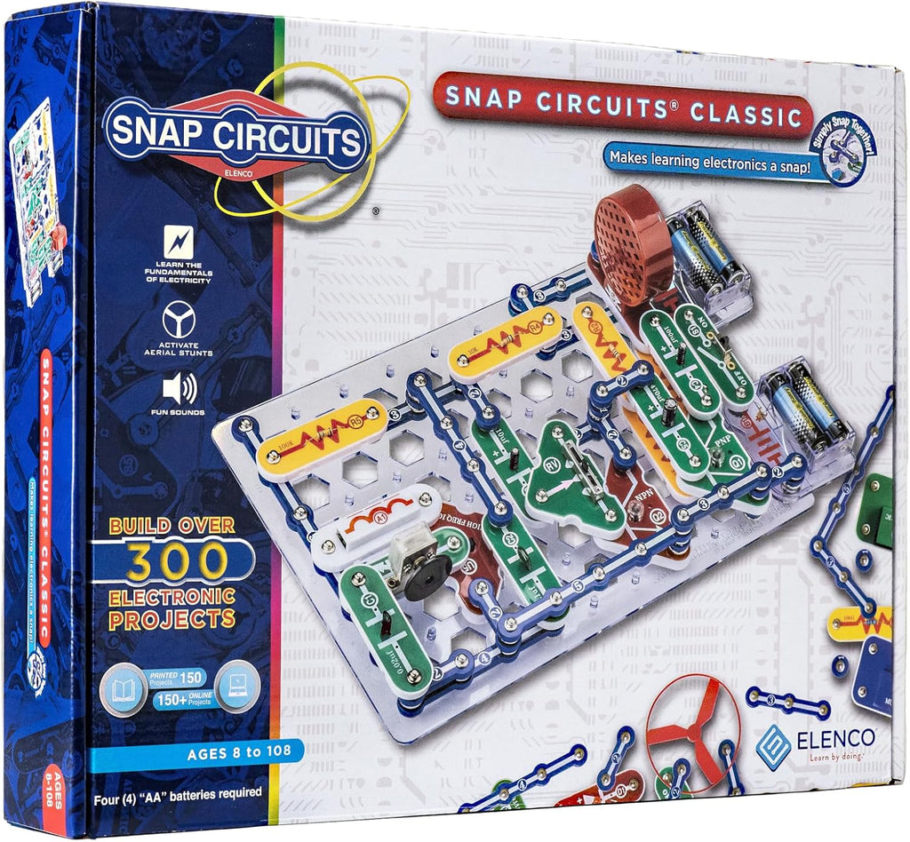 Classic SC-300 Electronics Exploration Kit | Over 300 Projects | Full Color Manual Parts | STEM Educational Toy for