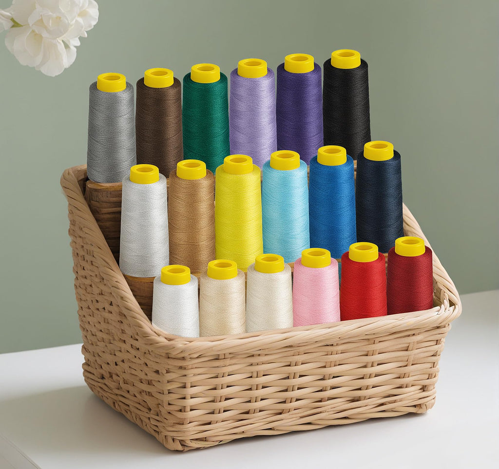 1800 Yards Serger Thread-Yellow, All Purpose Thread for Sewing