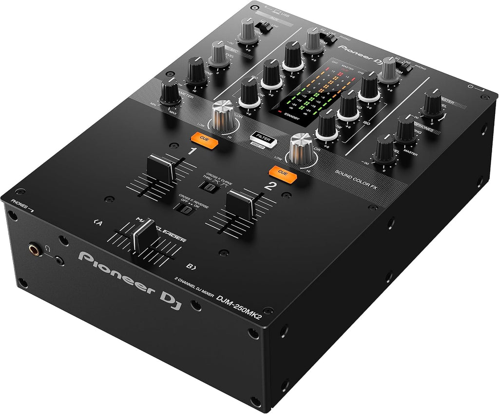 DJM-250MK2 2-Channel DJ Mixer,Black | For DJs moving to separates, 2-channel club-style mixer, free rekordbox DVS