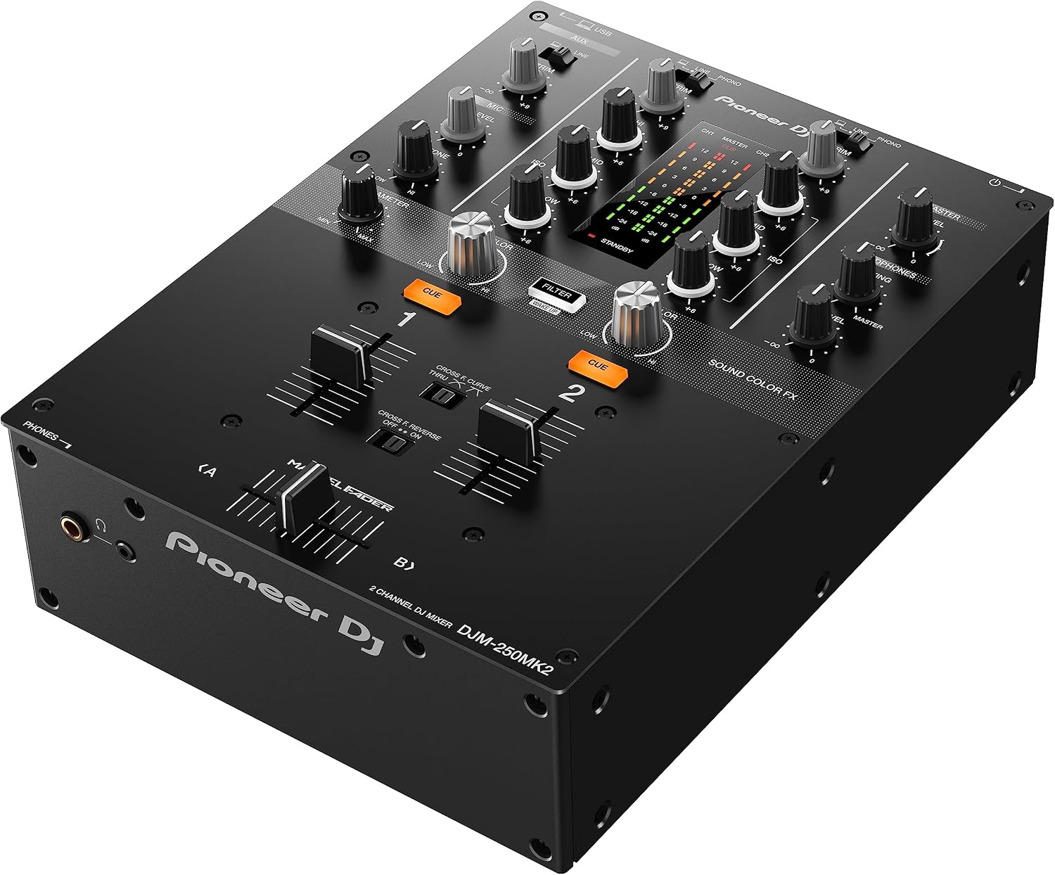 DJM-250MK2 2-Channel DJ Mixer,Black | For DJs moving to separates, 2-channel club-style mixer, free rekordbox DVS