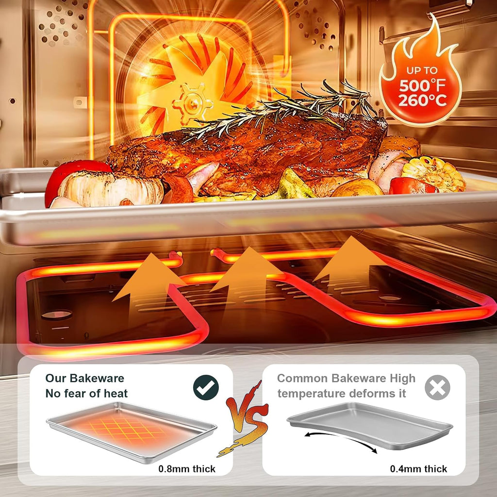 Baking Sheet with Rack Set (2 Pans + 2 Racks), Half Sheet Size