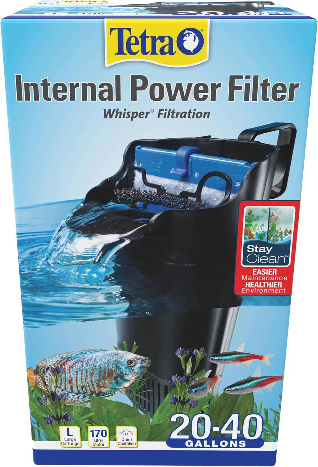 Whisper 170 GPH Internal Power Aquarium Filter