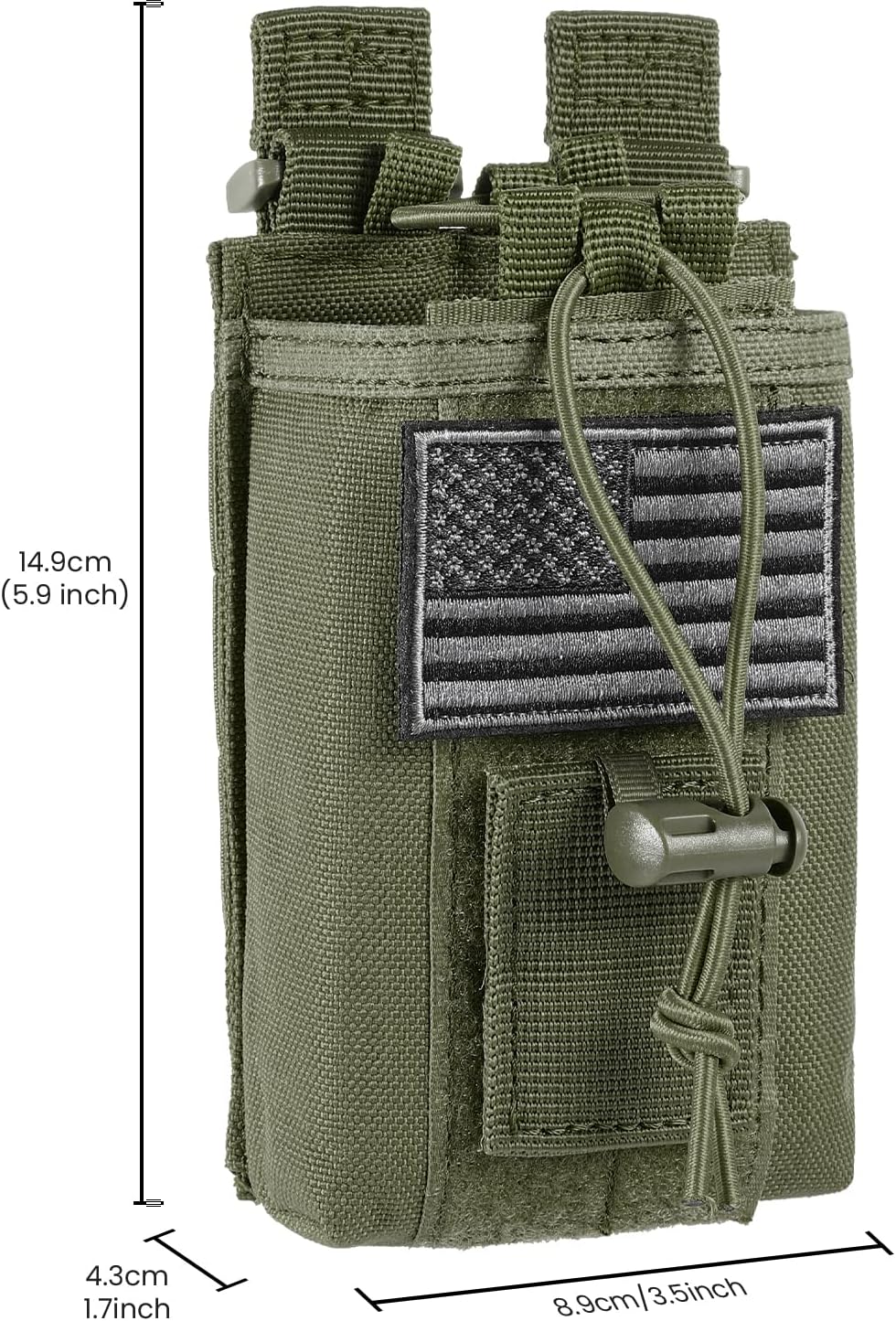 Tactical Radio Holder Radio Holster Molle Radio Pouch Universal Radio Case Military Heavy Duty Radio Bag for Police
