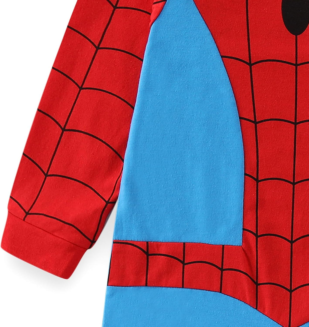 Spider-Man Baby Boys Footie Romper and Hat 2 Piece Set for Infants