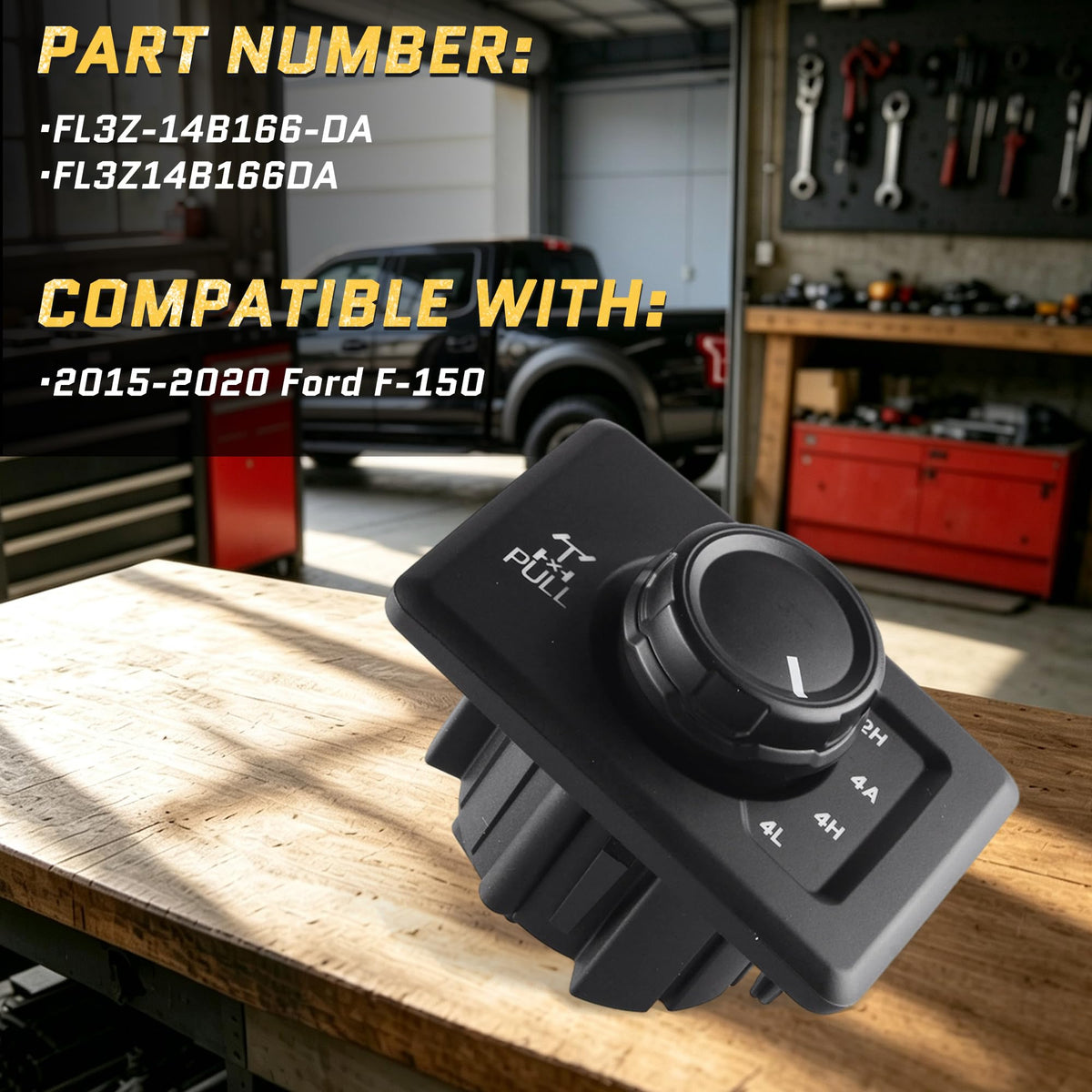 FL3Z‑14B166‑DA Transfer Case Switch Compatible for Ford F‑150 2015‑2020