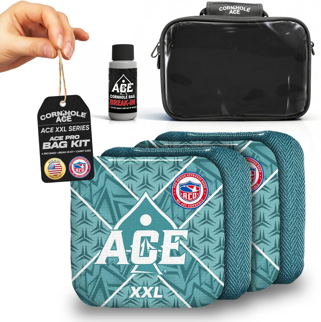 XXL Series - Herringbone Carpet Fabric - ACO Pro Approved Cornhole Bags - Bag Kit: 4 Pro Bags (5/9 Speed)