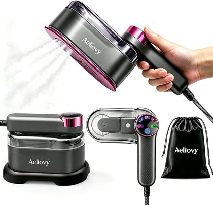 Travel Steamer for Clothes, Portable Handheld Garment Steamer & Steam Iron 2-in-1, 1200W Fast Heat-Up Mini Steamer