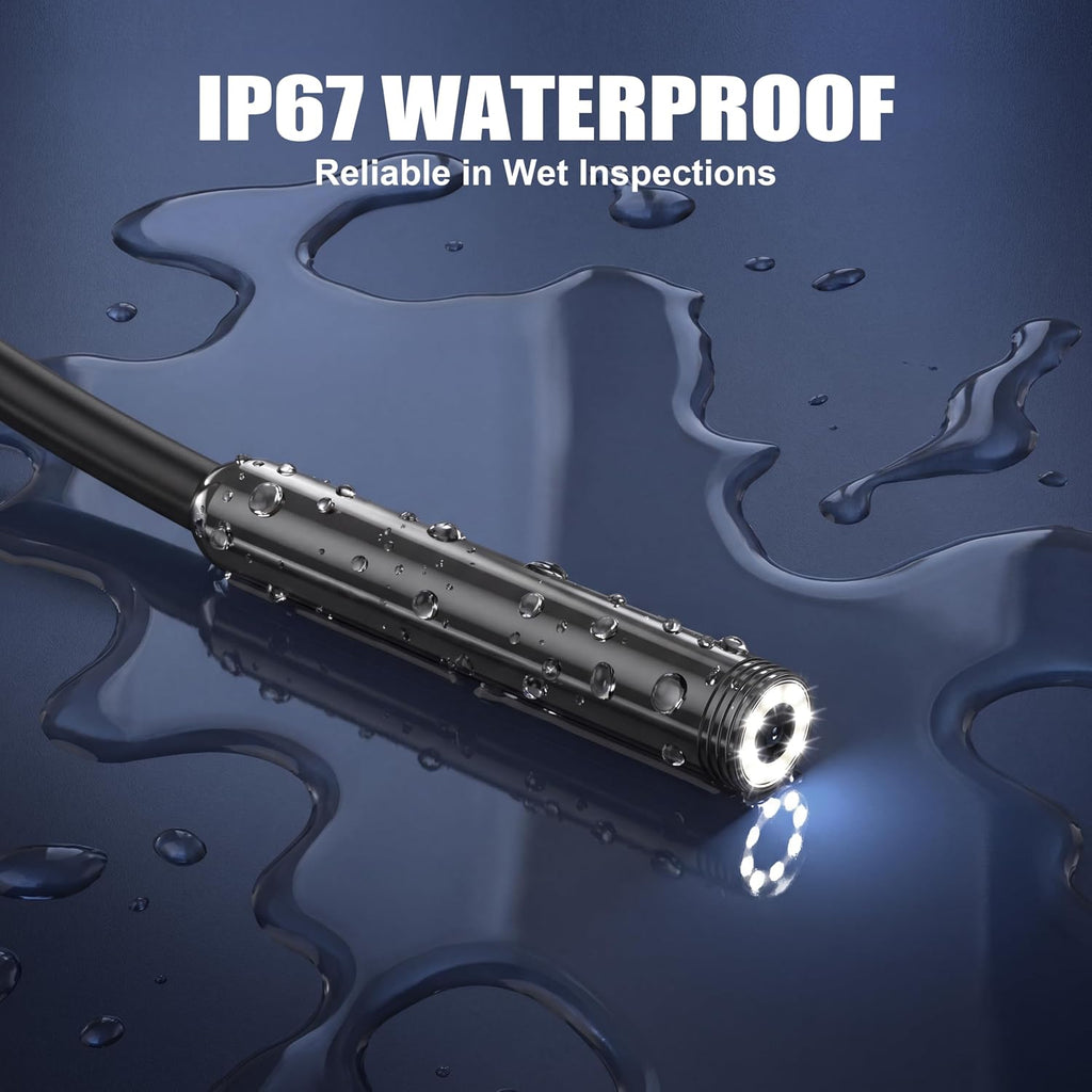 Endoscope Camera with Light, 1920P HD Borescope Inspection Camera